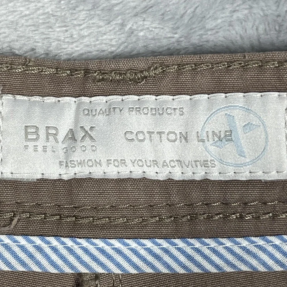 Brax Feel Good Rianda MT-WA Taupe Brown Cotton Bermuda Shorts Mens 32/32